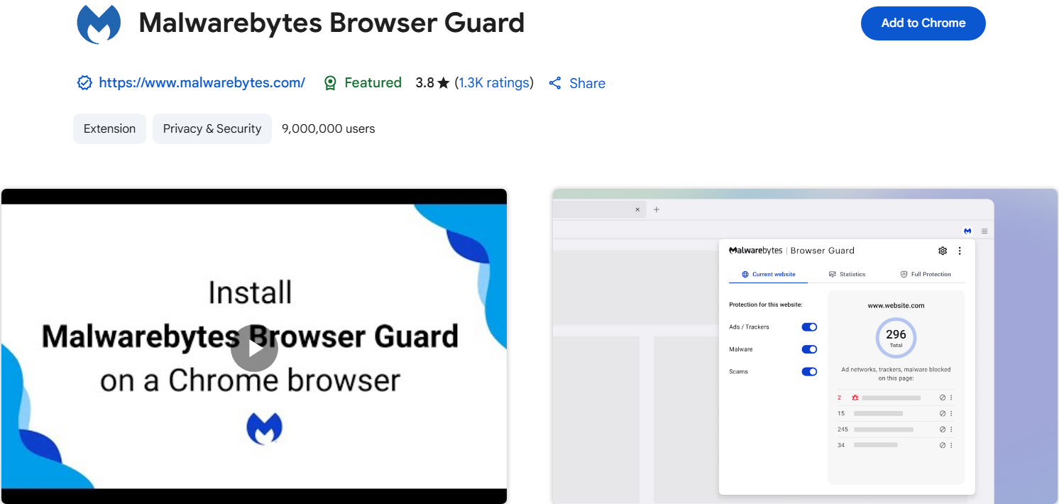 Malwarebytes Browser Guard - Free Browser Add-ons to Stay Safe on Social Media (2025)