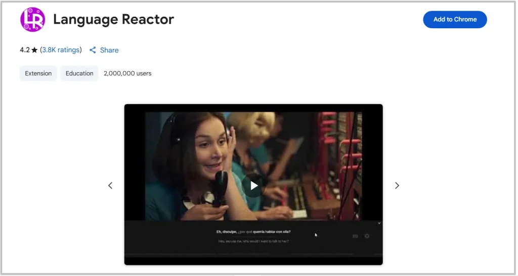 Language Reactor - Top 2025 Chrome Extensions to Learn Vocabulary Fast