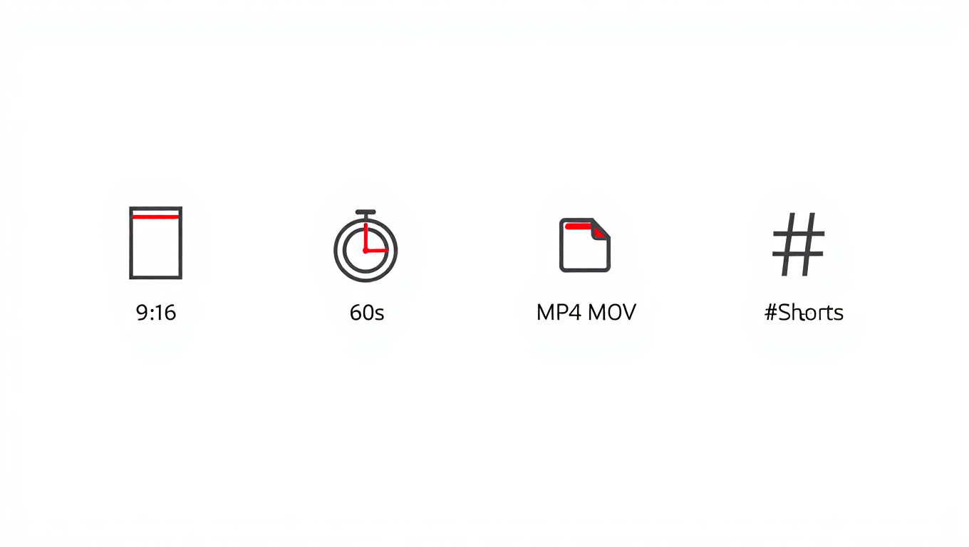 YouTube Shorts upload requirements infographic