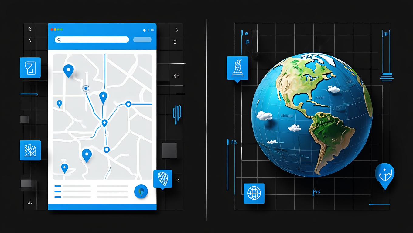 Pinpointing locations using real-world coordinates