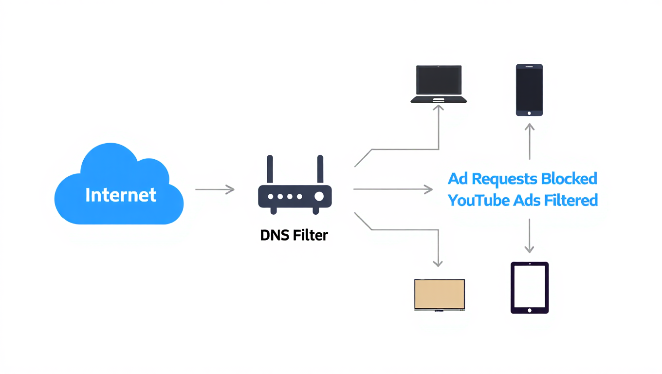 Using DNS and browser methods to block YouTube ads across devices in Pakistan